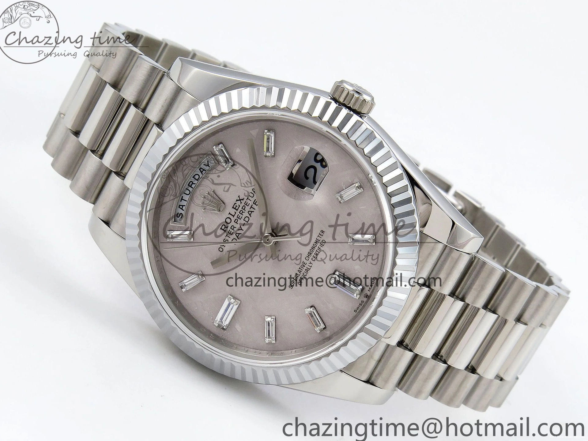 Good Copy Rolex Watches on JDF Bracelet V3 VR3255 Silver 904L Weight) 40 Moon Crystal Steel President (Gain Dial Durable DayDate SS 1428 1224